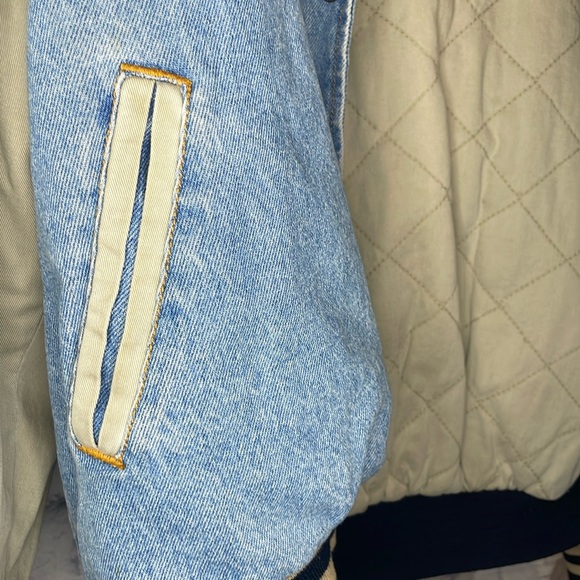 Vintage Disney Mickey Mouse Varsity Denim Jacket - Picture 9 of 10